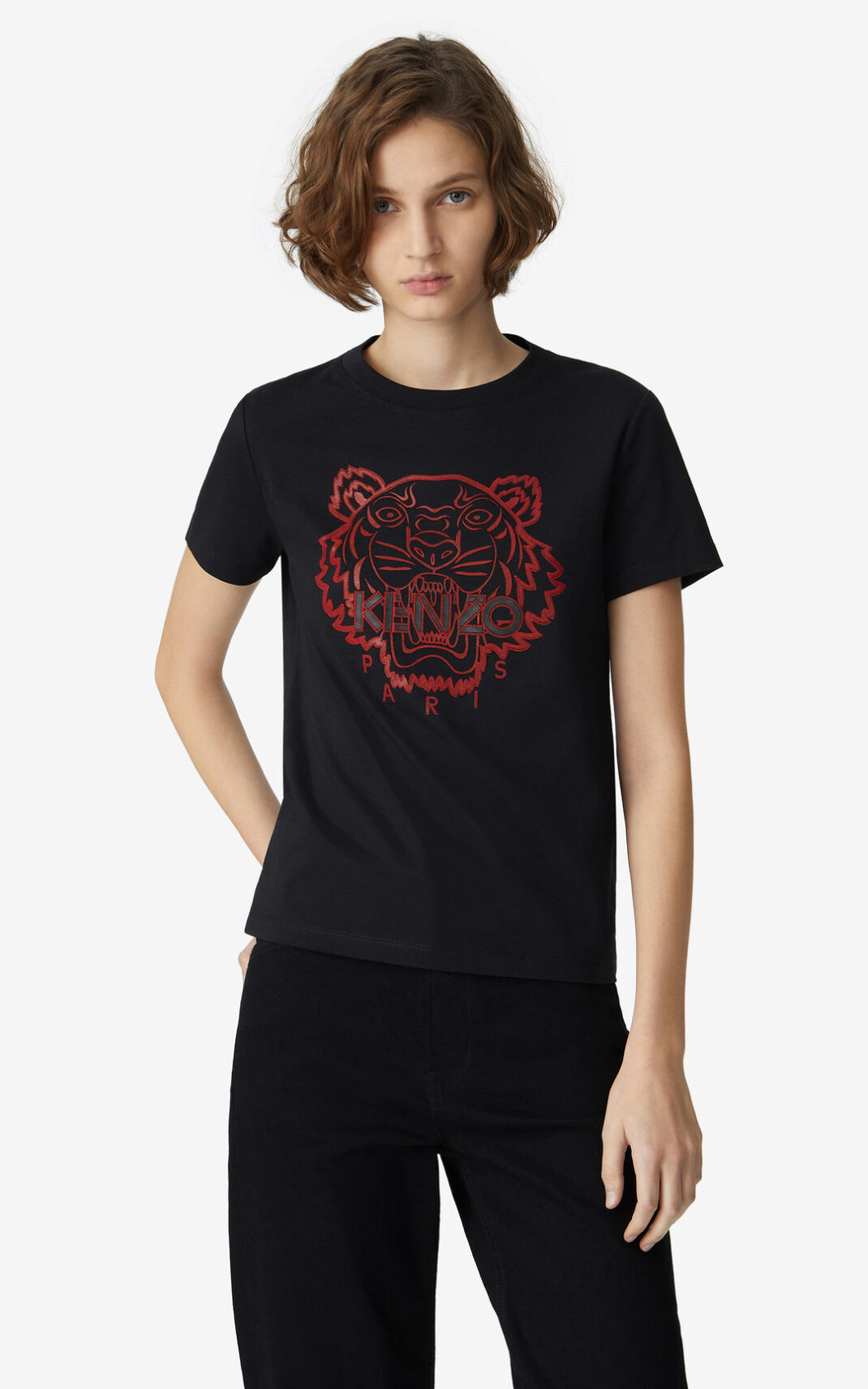 Camisetas Kenzo Tiger Mujer Negras - SKU.0639088